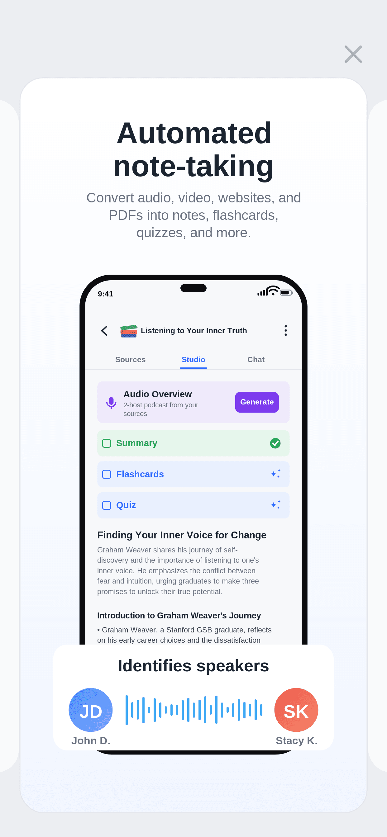 Automated note-taking