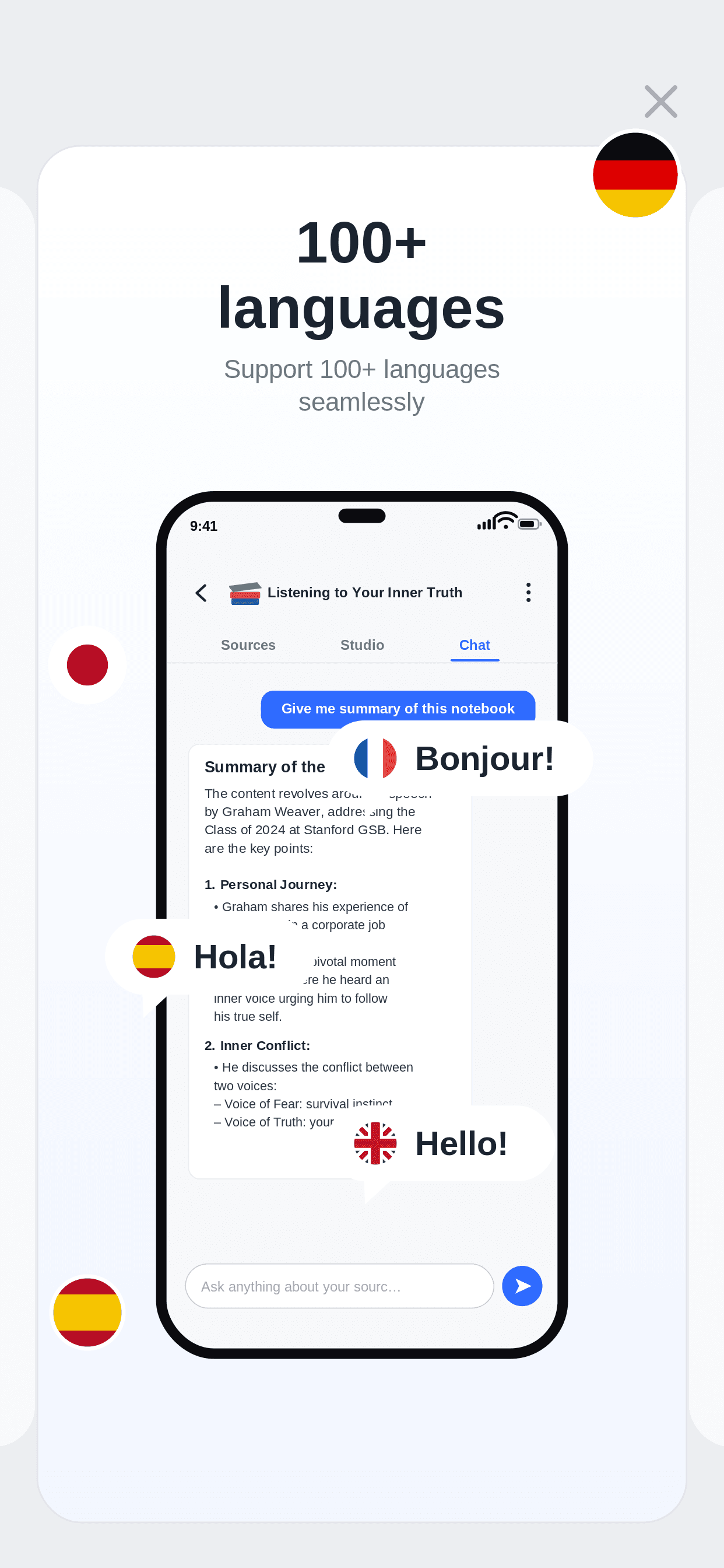 100+ languages