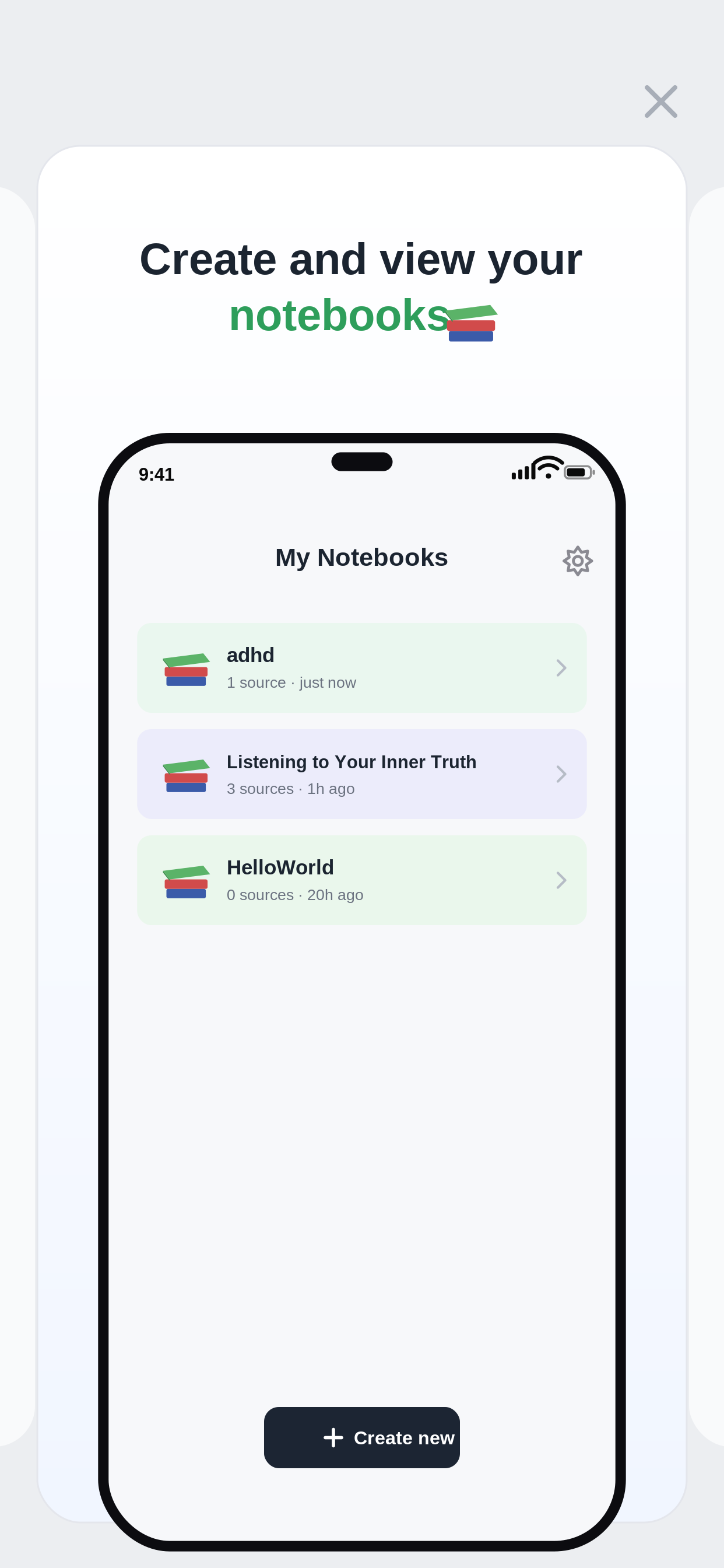 Create & manage notebooks
